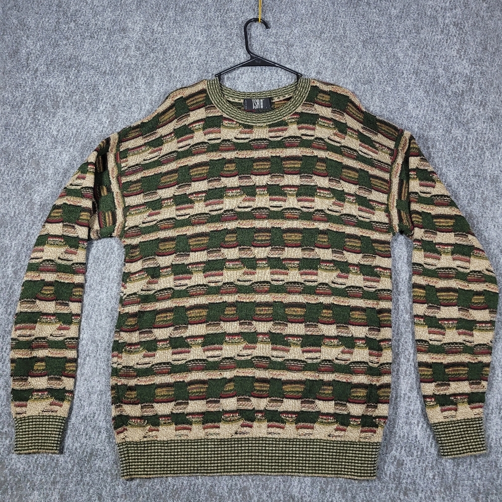 TSR Vintage Mens Coogi Style Sweater Size Large Made in USA